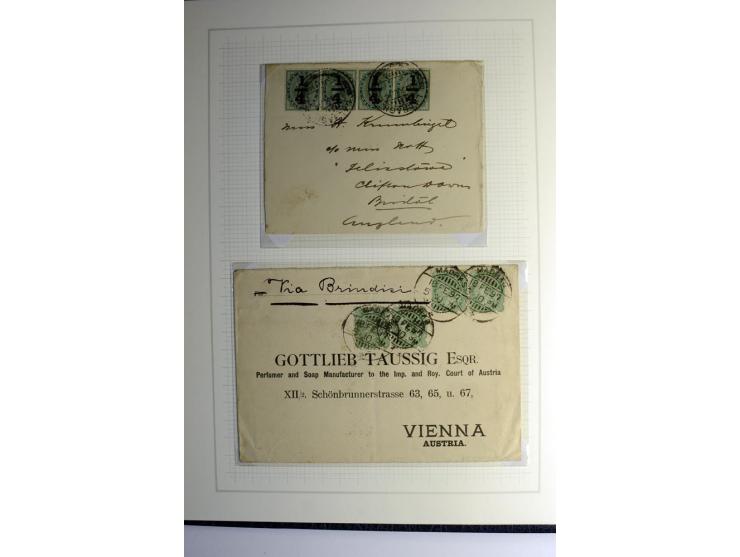 1854/1944, gestempelte (ganz wenig ungebrauchte) Sammlung mit einer Reihe von teils interessanten Briefen und Ganzsachen; dab