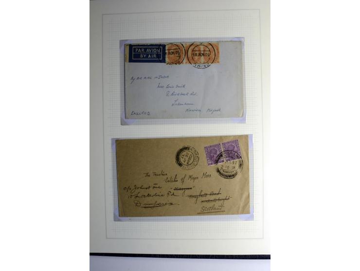 1854/1944, gestempelte (ganz wenig ungebrauchte) Sammlung mit einer Reihe von teils interessanten Briefen und Ganzsachen; dab