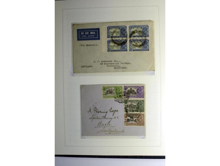 1854/1944, gestempelte (ganz wenig ungebrauchte) Sammlung mit einer Reihe von teils interessanten Briefen und Ganzsachen; dab