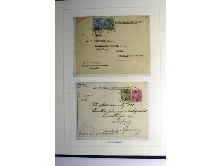 1854/1944, gestempelte (ganz wenig ungebrauchte) Sammlung mit einer Reihe von teils interessanten Briefen und Ganzsachen; dab