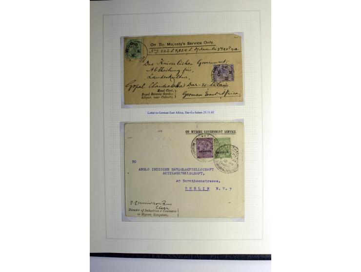 1854/1944, gestempelte (ganz wenig ungebrauchte) Sammlung mit einer Reihe von teils interessanten Briefen und Ganzsachen; dab