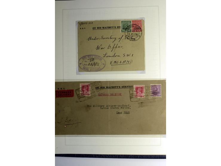 1854/1944, gestempelte (ganz wenig ungebrauchte) Sammlung mit einer Reihe von teils interessanten Briefen und Ganzsachen; dab