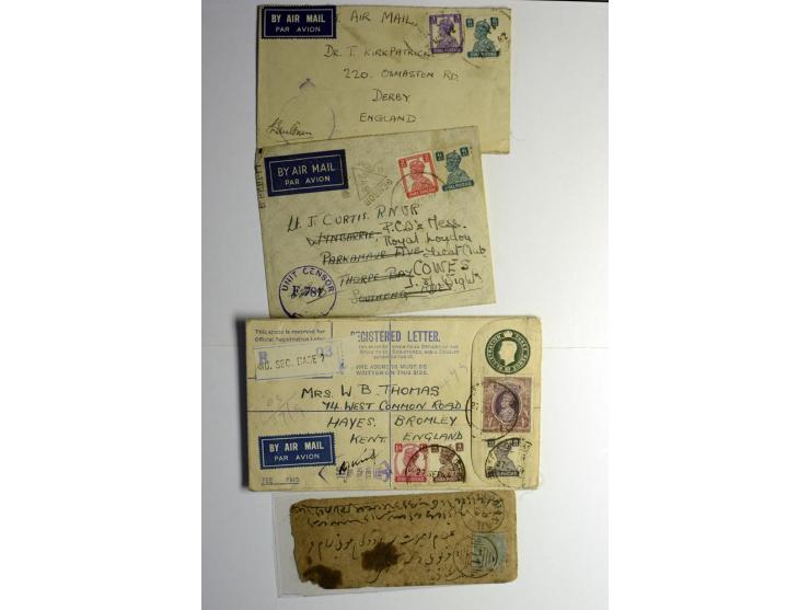 1854/1944, gestempelte (ganz wenig ungebrauchte) Sammlung mit einer Reihe von teils interessanten Briefen und Ganzsachen; dab