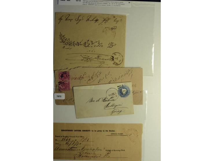 1854/1944, gestempelte (ganz wenig ungebrauchte) Sammlung mit einer Reihe von teils interessanten Briefen und Ganzsachen; dab
