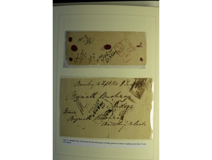 1823/80 (ca.), Stempelsammlung auf rd. 70 Briefen und zahlreichen Marken und Briefstücken, dabei viele interessante Stücke, E