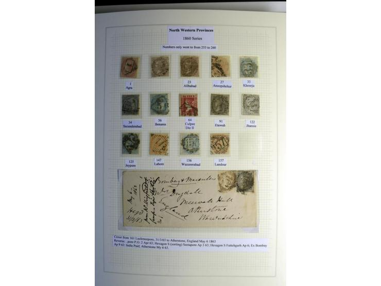 1823/80 (ca.), Stempelsammlung auf rd. 70 Briefen und zahlreichen Marken und Briefstücken, dabei viele interessante Stücke, E