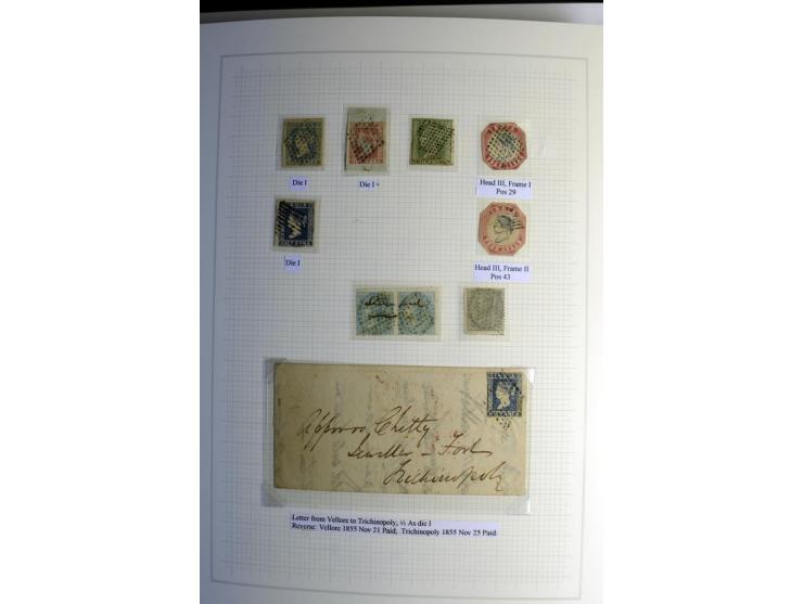 1823/80 (ca.), Stempelsammlung auf rd. 70 Briefen und zahlreichen Marken und Briefstücken, dabei viele interessante Stücke, E