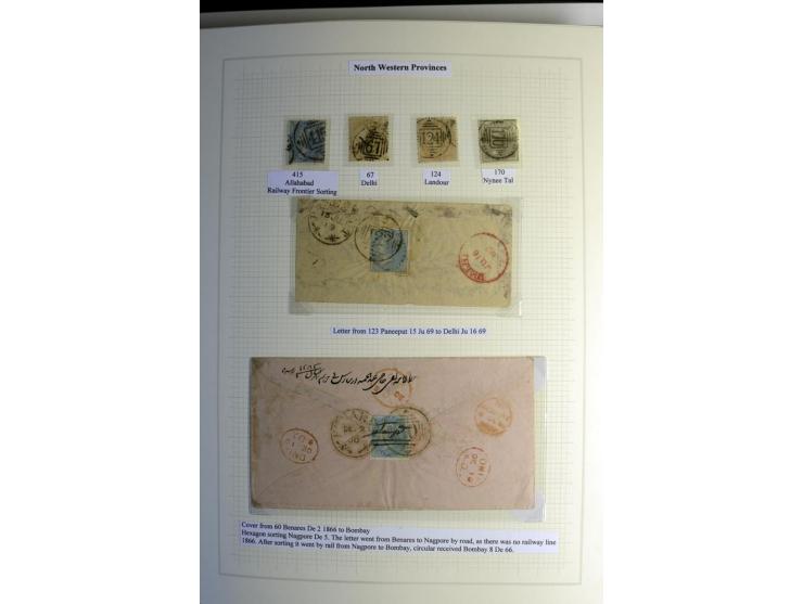1823/80 (ca.), Stempelsammlung auf rd. 70 Briefen und zahlreichen Marken und Briefstücken, dabei viele interessante Stücke, E