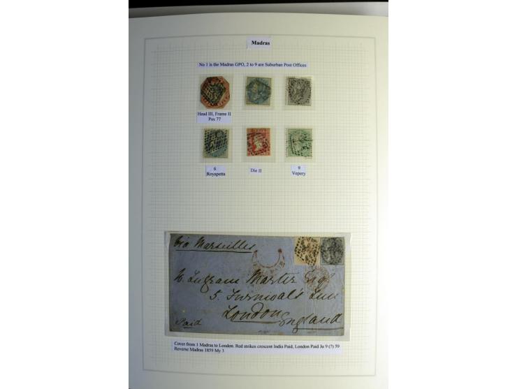1823/80 (ca.), Stempelsammlung auf rd. 70 Briefen und zahlreichen Marken und Briefstücken, dabei viele interessante Stücke, E
