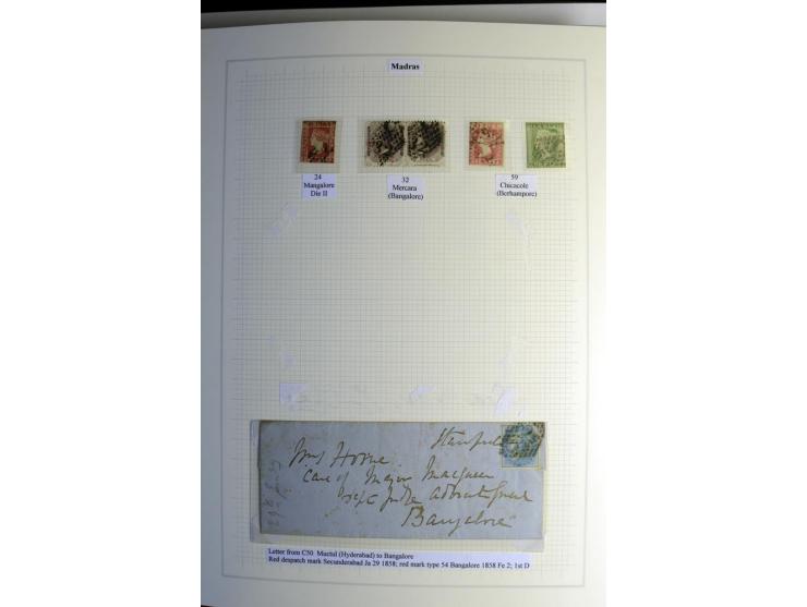1823/80 (ca.), Stempelsammlung auf rd. 70 Briefen und zahlreichen Marken und Briefstücken, dabei viele interessante Stücke, E