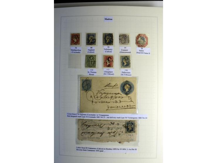 1823/80 (ca.), Stempelsammlung auf rd. 70 Briefen und zahlreichen Marken und Briefstücken, dabei viele interessante Stücke, E