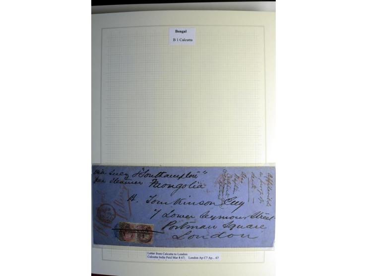 1823/80 (ca.), Stempelsammlung auf rd. 70 Briefen und zahlreichen Marken und Briefstücken, dabei viele interessante Stücke, E