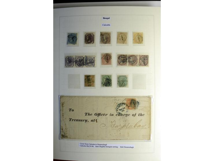 1823/80 (ca.), Stempelsammlung auf rd. 70 Briefen und zahlreichen Marken und Briefstücken, dabei viele interessante Stücke, E