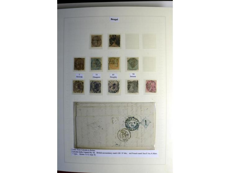 1823/80 (ca.), Stempelsammlung auf rd. 70 Briefen und zahlreichen Marken und Briefstücken, dabei viele interessante Stücke, E