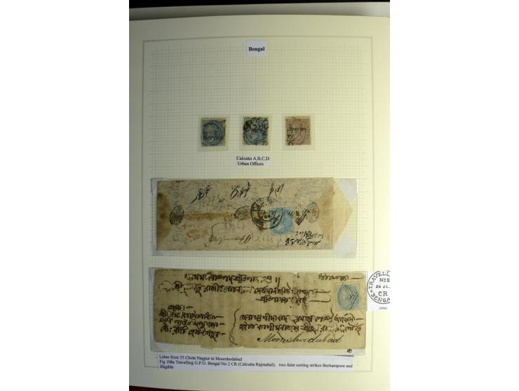 1823/80 (ca.), Stempelsammlung auf rd. 70 Briefen und zahlreichen Marken und Briefstücken, dabei viele interessante Stücke, E