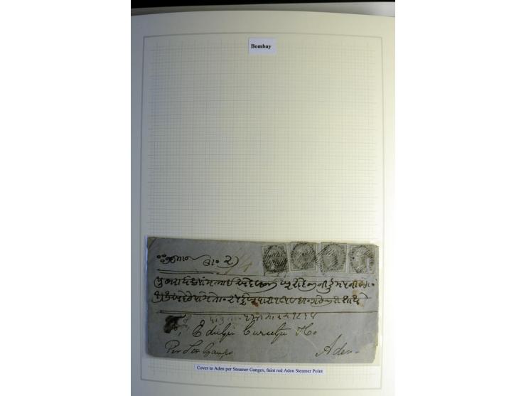 1823/80 (ca.), Stempelsammlung auf rd. 70 Briefen und zahlreichen Marken und Briefstücken, dabei viele interessante Stücke, E