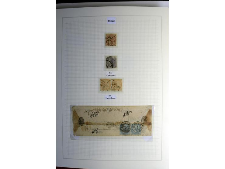 1823/80 (ca.), Stempelsammlung auf rd. 70 Briefen und zahlreichen Marken und Briefstücken, dabei viele interessante Stücke, E