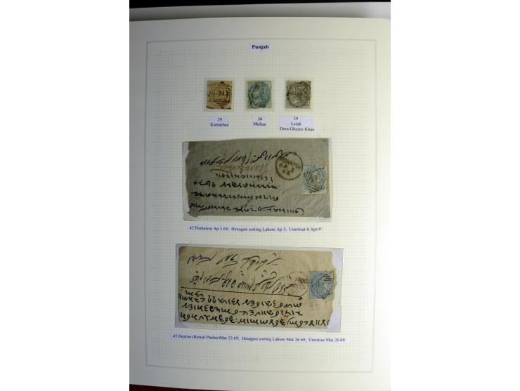 1823/80 (ca.), Stempelsammlung auf rd. 70 Briefen und zahlreichen Marken und Briefstücken, dabei viele interessante Stücke, E
