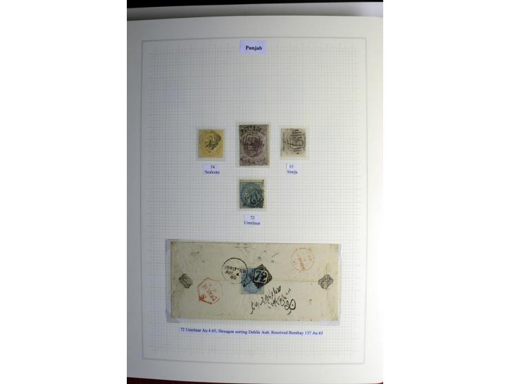 1823/80 (ca.), Stempelsammlung auf rd. 70 Briefen und zahlreichen Marken und Briefstücken, dabei viele interessante Stücke, E
