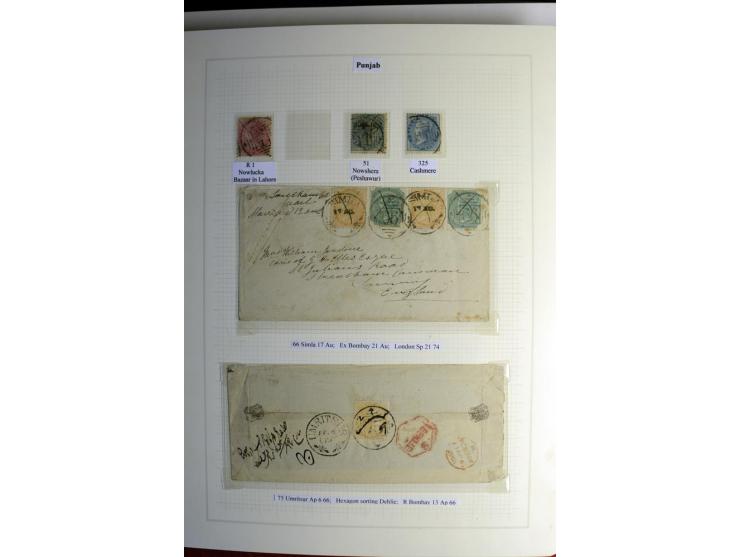 1823/80 (ca.), Stempelsammlung auf rd. 70 Briefen und zahlreichen Marken und Briefstücken, dabei viele interessante Stücke, E