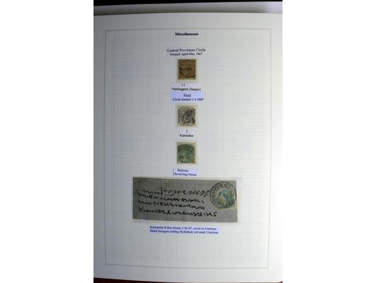 1823/80 (ca.), Stempelsammlung auf rd. 70 Briefen und zahlreichen Marken und Briefstücken, dabei viele interessante Stücke, E