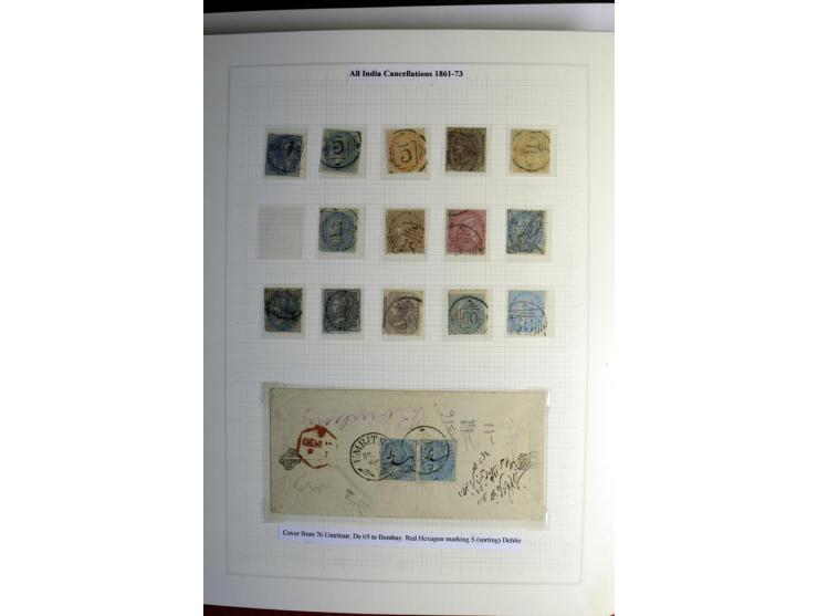 1823/80 (ca.), Stempelsammlung auf rd. 70 Briefen und zahlreichen Marken und Briefstücken, dabei viele interessante Stücke, E