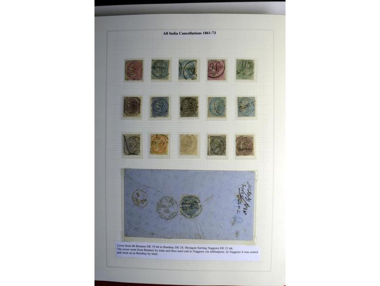 1823/80 (ca.), Stempelsammlung auf rd. 70 Briefen und zahlreichen Marken und Briefstücken, dabei viele interessante Stücke, E
