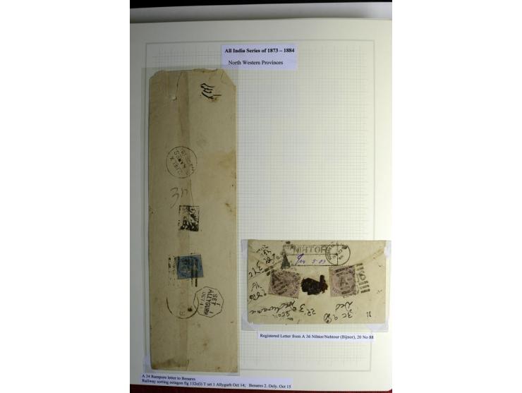 1823/80 (ca.), Stempelsammlung auf rd. 70 Briefen und zahlreichen Marken und Briefstücken, dabei viele interessante Stücke, E