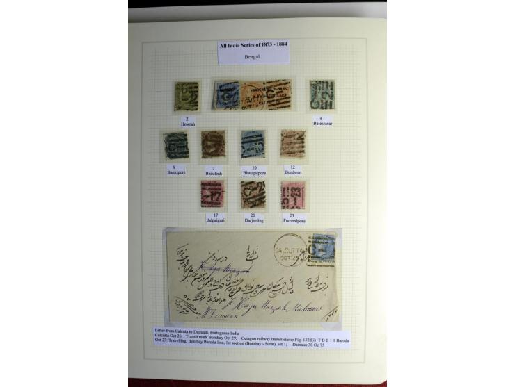 1823/80 (ca.), Stempelsammlung auf rd. 70 Briefen und zahlreichen Marken und Briefstücken, dabei viele interessante Stücke, E