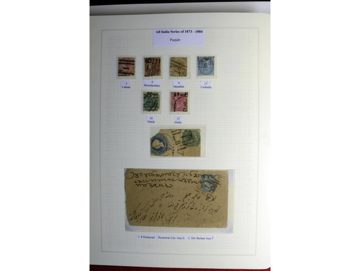 1823/80 (ca.), Stempelsammlung auf rd. 70 Briefen und zahlreichen Marken und Briefstücken, dabei viele interessante Stücke, E
