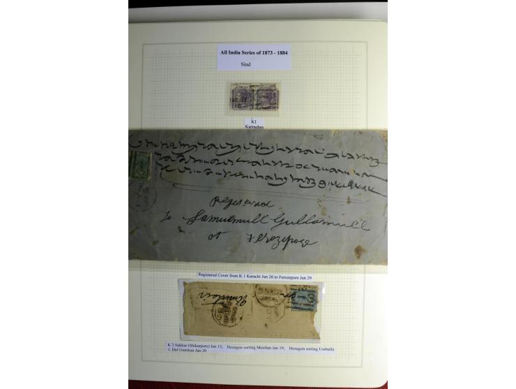 1823/80 (ca.), Stempelsammlung auf rd. 70 Briefen und zahlreichen Marken und Briefstücken, dabei viele interessante Stücke, E