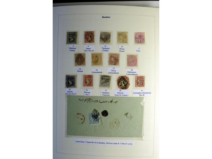 1823/80 (ca.), Stempelsammlung auf rd. 70 Briefen und zahlreichen Marken und Briefstücken, dabei viele interessante Stücke, E