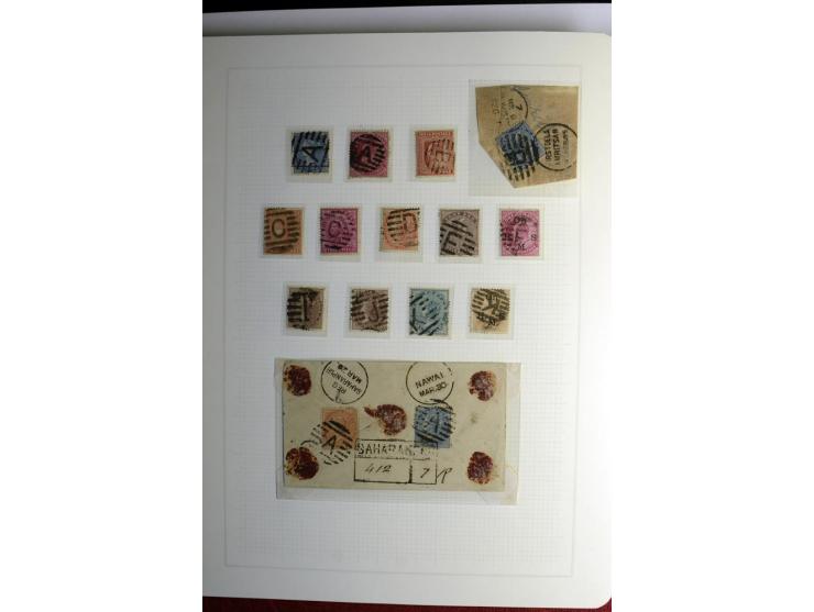 1823/80 (ca.), Stempelsammlung auf rd. 70 Briefen und zahlreichen Marken und Briefstücken, dabei viele interessante Stücke, E