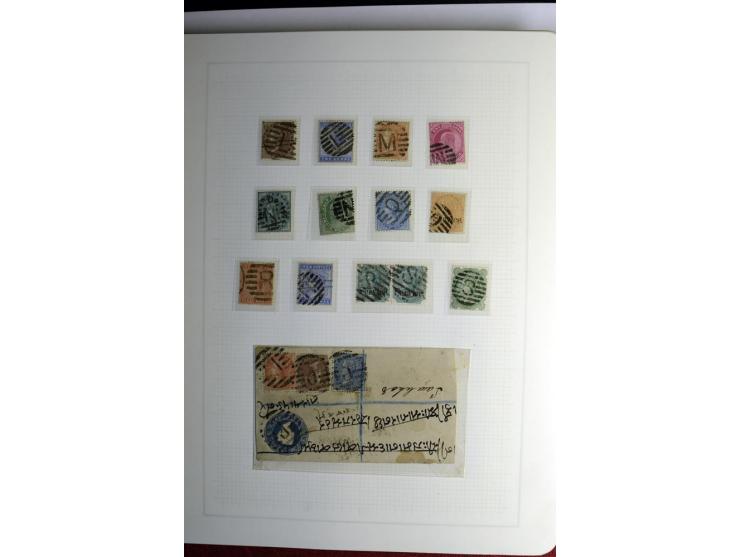 1823/80 (ca.), Stempelsammlung auf rd. 70 Briefen und zahlreichen Marken und Briefstücken, dabei viele interessante Stücke, E