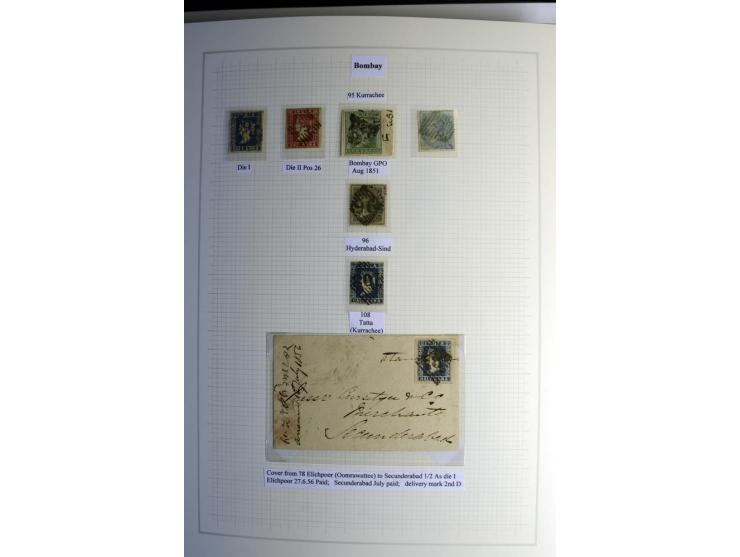1823/80 (ca.), Stempelsammlung auf rd. 70 Briefen und zahlreichen Marken und Briefstücken, dabei viele interessante Stücke, E