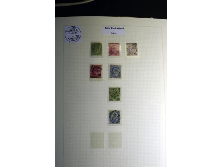 USED ABROAD: 1855/1935 (ca.), interessante Sammlung mit rd. 50 Briefen und Ganzsachen sowie vielen losen Marken und Briefstüc