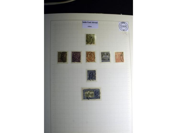 USED ABROAD: 1855/1935 (ca.), interessante Sammlung mit rd. 50 Briefen und Ganzsachen sowie vielen losen Marken und Briefstüc