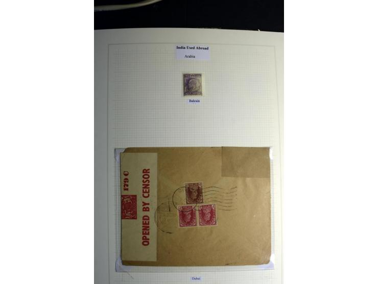 USED ABROAD: 1855/1935 (ca.), interessante Sammlung mit rd. 50 Briefen und Ganzsachen sowie vielen losen Marken und Briefstüc