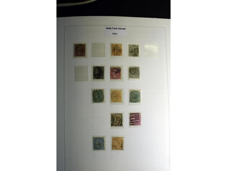 USED ABROAD: 1855/1935 (ca.), interessante Sammlung mit rd. 50 Briefen und Ganzsachen sowie vielen losen Marken und Briefstüc