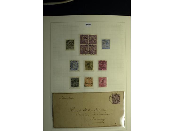 USED ABROAD: 1855/1935 (ca.), interessante Sammlung mit rd. 50 Briefen und Ganzsachen sowie vielen losen Marken und Briefstüc