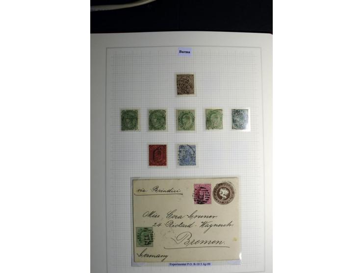 USED ABROAD: 1855/1935 (ca.), interessante Sammlung mit rd. 50 Briefen und Ganzsachen sowie vielen losen Marken und Briefstüc