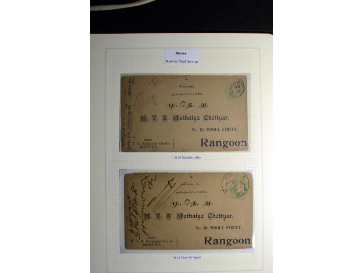 USED ABROAD: 1855/1935 (ca.), interessante Sammlung mit rd. 50 Briefen und Ganzsachen sowie vielen losen Marken und Briefstüc