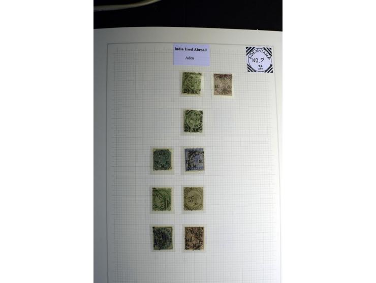 USED ABROAD: 1855/1935 (ca.), interessante Sammlung mit rd. 50 Briefen und Ganzsachen sowie vielen losen Marken und Briefstüc