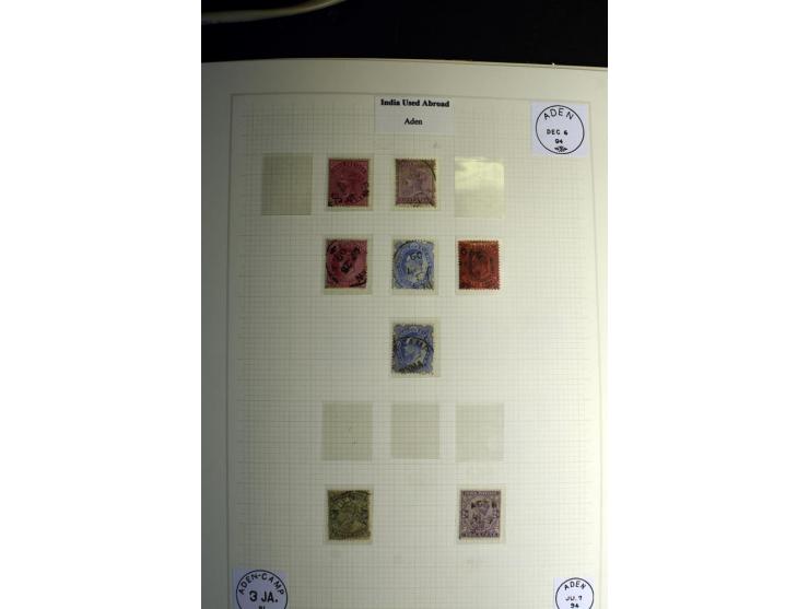 USED ABROAD: 1855/1935 (ca.), interessante Sammlung mit rd. 50 Briefen und Ganzsachen sowie vielen losen Marken und Briefstüc