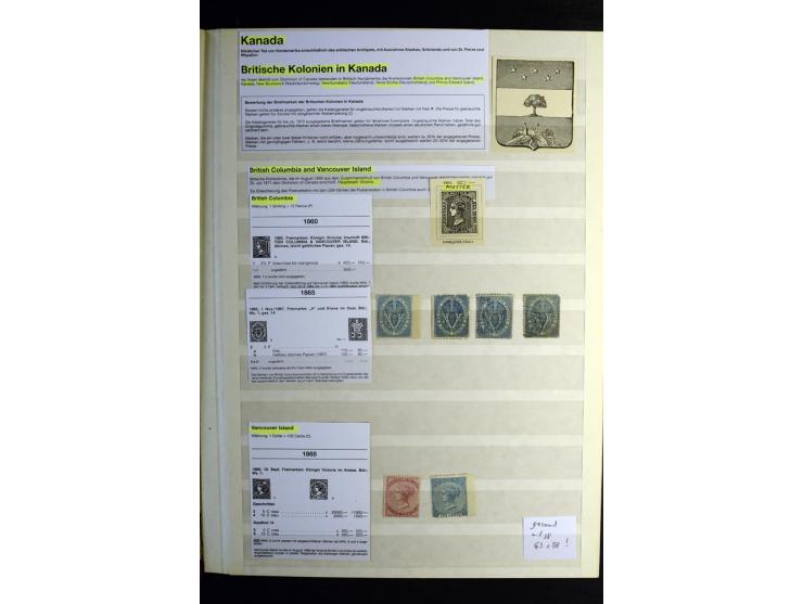 1857/1952, sehr schöne ungebrauchte und gestempelte Sammlung, dabei British Columbia, Vancouver Island, Canada, Neubraunschwe