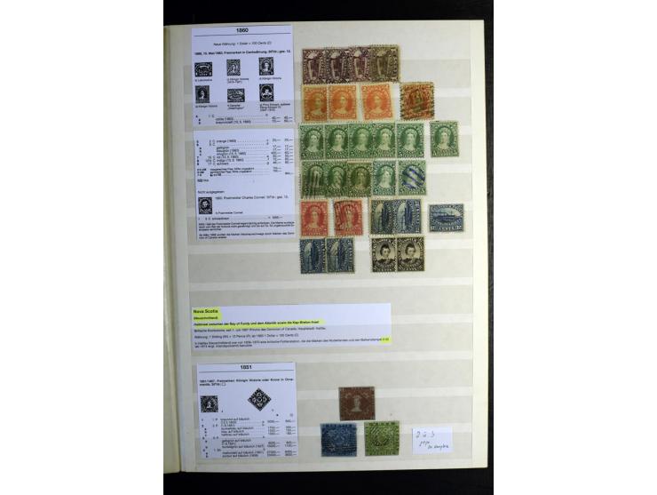 1857/1952, sehr schöne ungebrauchte und gestempelte Sammlung, dabei British Columbia, Vancouver Island, Canada, Neubraunschwe