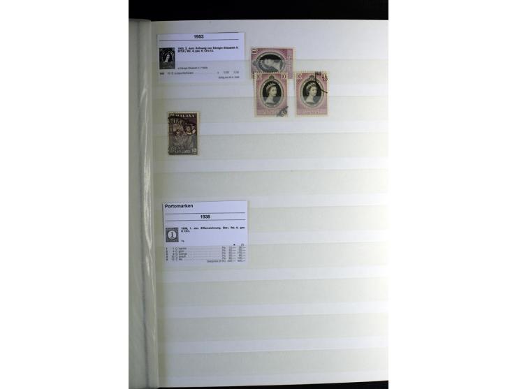 1867/1957, sehr schöne ungebrauchte und gestempelte Sammlung mit vielen besseren Werten, dabei u.a. Strait Settlements Mi.-Nr