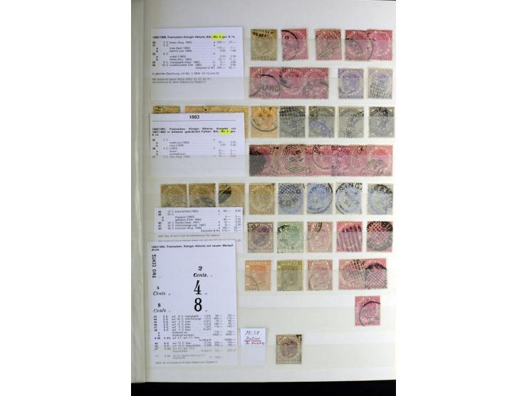 1867/1957, sehr schöne ungebrauchte und gestempelte Sammlung mit vielen besseren Werten, dabei u.a. Strait Settlements Mi.-Nr