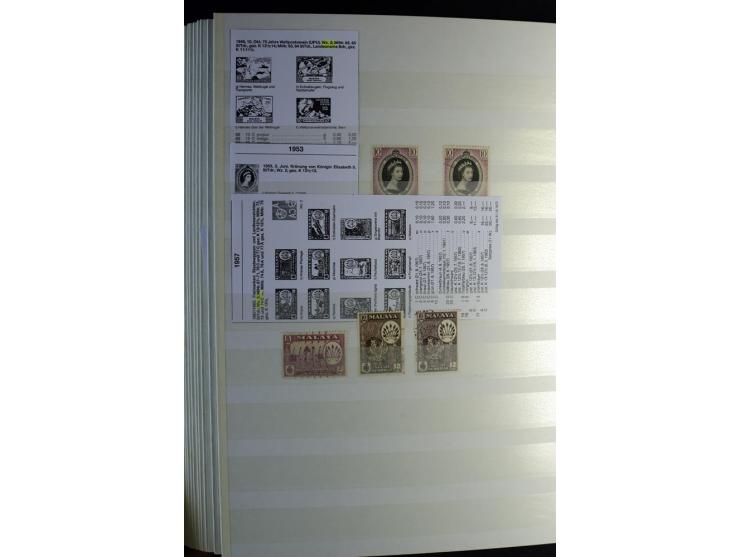 1867/1957, sehr schöne ungebrauchte und gestempelte Sammlung mit vielen besseren Werten, dabei u.a. Strait Settlements Mi.-Nr