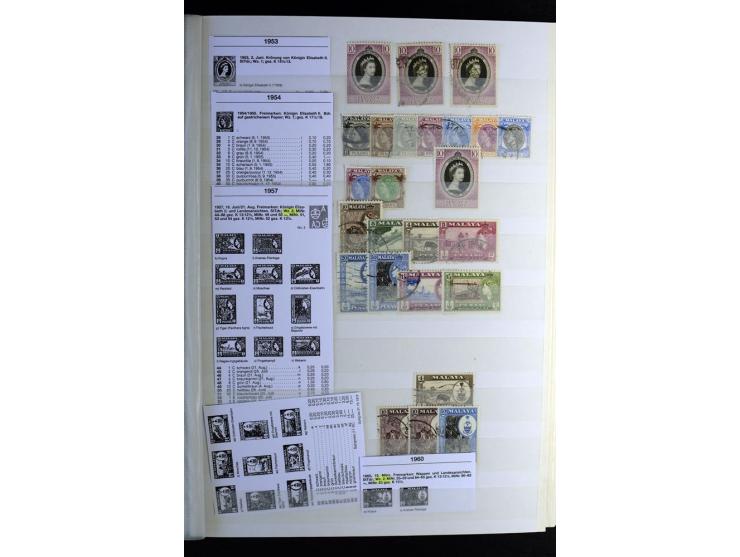1867/1957, sehr schöne ungebrauchte und gestempelte Sammlung mit vielen besseren Werten, dabei u.a. Strait Settlements Mi.-Nr